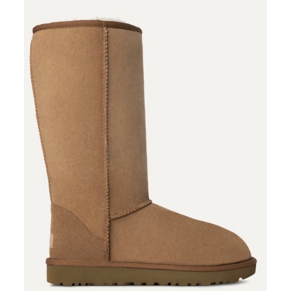 UGG Classic Tall II Chestnut Suede Fur Boots Womens Size 8